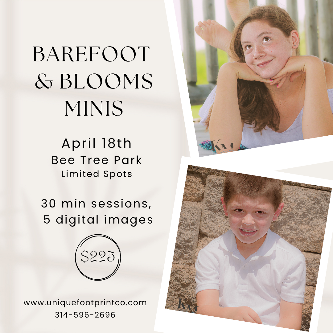 Barefoot & Bloom Spring Mini Sessions in St. Louis: A Calm, Natural Photo Experience for Families